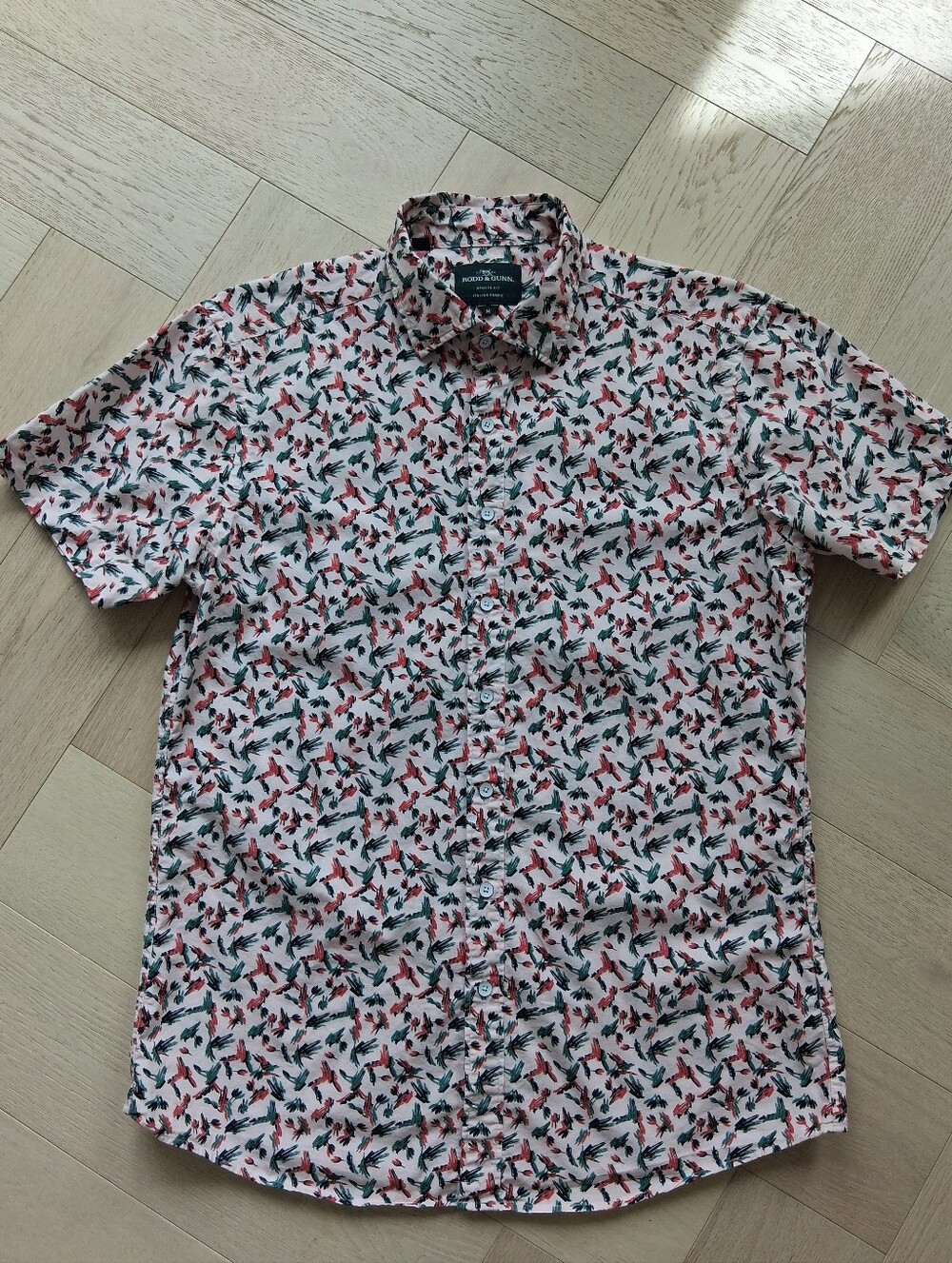 Rodd & Gunn. Italian Fabric Dusty Pink Short Sleeve Shirt
